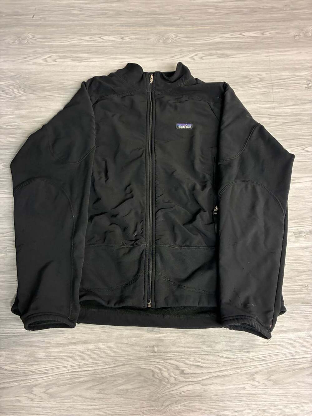 Patagonia Adze Jacket Size XL Black Softshell Full Zip Fleece